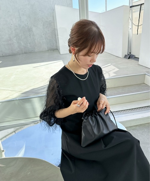 「feepur」 長袖ワンピース SMALL ブラック レディース_画像6