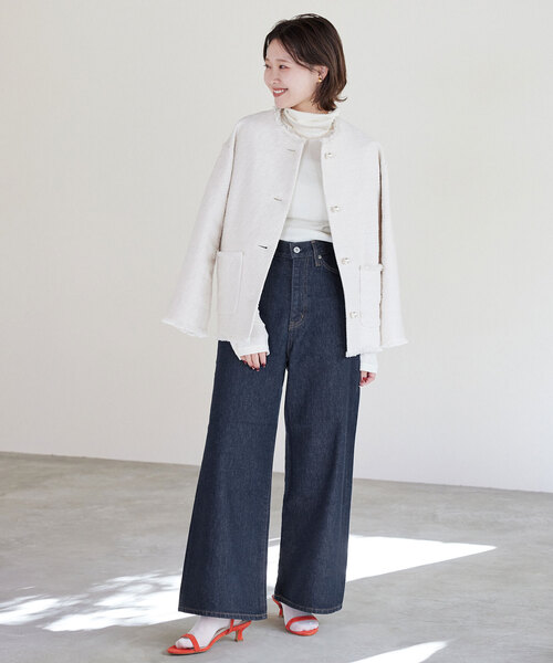 「SLOBE IENA」 デニムパンツ 36 ネイビー レディース_画像5