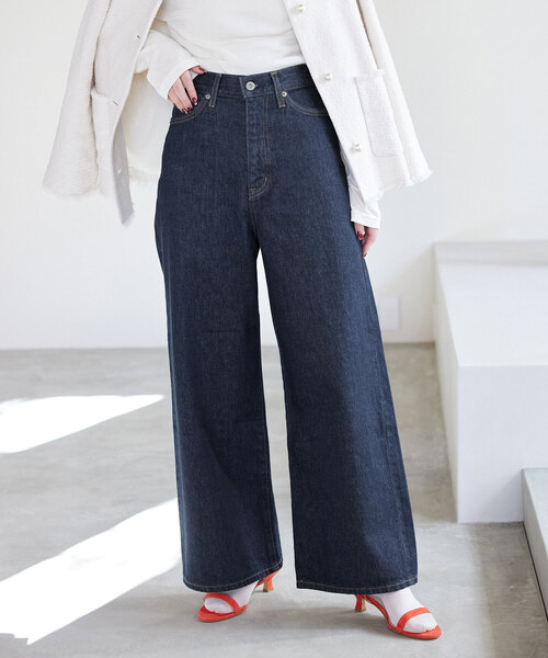 「SLOBE IENA」 デニムパンツ 36 ネイビー レディース_画像8