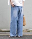 ワイドパンツ ジーンズ デニム デニムパンツ ...の詳細画像2