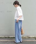 ワイドパンツ ジーンズ デニム デニムパンツ ...の詳細画像5