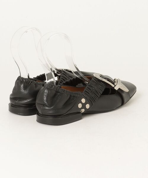 TOGA PULLA シューズ 37 TOGA PULLA◇サンダル/37/BLK/レザー 23.5cm