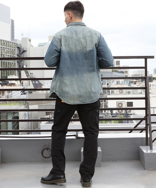 「HOUSTON」 長袖シャツ X-LARGE ブルー系その他 メンズ_画像7