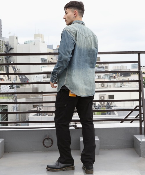 「HOUSTON」 長袖シャツ X-LARGE ブルー系その他 メンズ_画像8