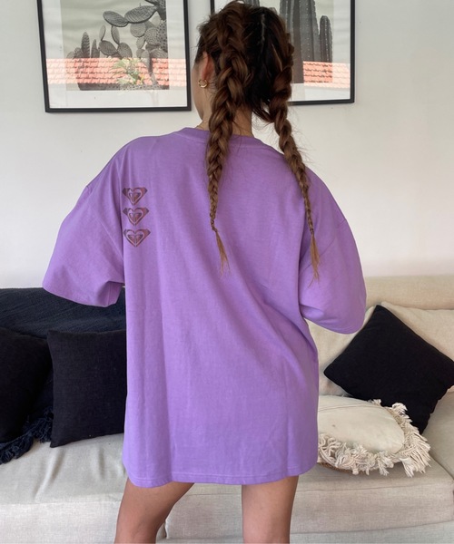 「ROXY」 半袖Tシャツ LARGE イエロー レディース_画像9