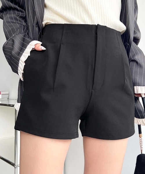 moment+ パンツ フロントタックコンパクトショートパンツ レディース