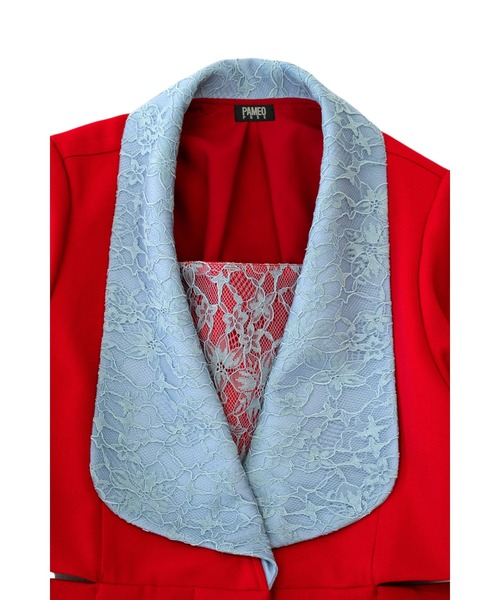 「PAMEO POSE」 長袖ワンピース MEDIUM レッド レディース_画像9