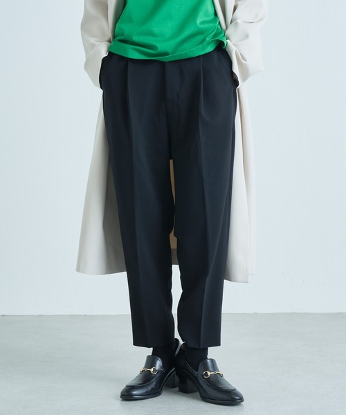 スリムテーパードタックパンツ　Lui's(ルイス) 縦L横S Lui's マルチサイズ スラックス スリムテーパードタックパンツ