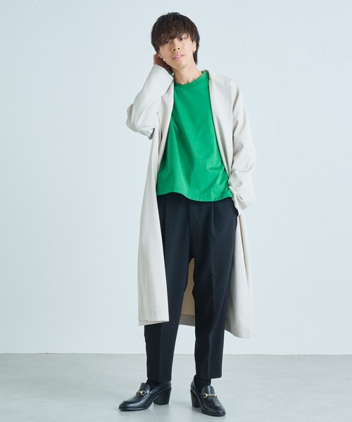 Lui's マルチサイズ スラックス スリムテーパードタックパンツ