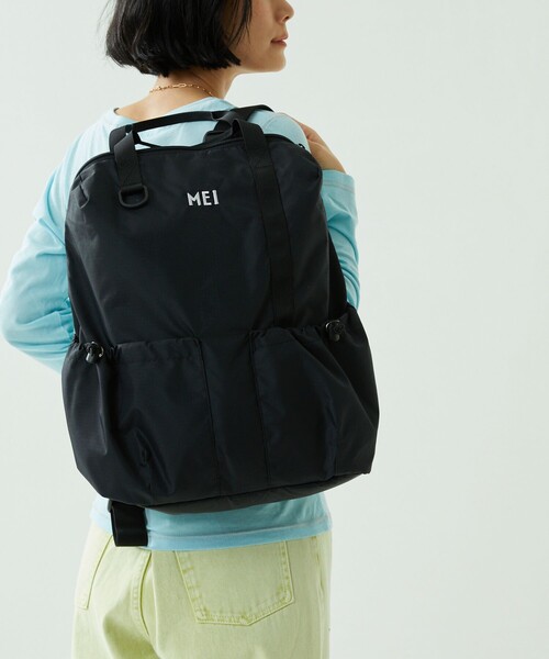 素晴らしい品質 リュック Mei Freak S Store メイ 別注マザーポケットリュック マザーズバッグ バックパック リュックサック デイパック カラー ブラック