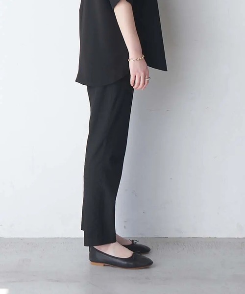 RELE ブラックバレエシューズ RELE バレエシューズ パンプス リレ シープレザーカバードバレエ