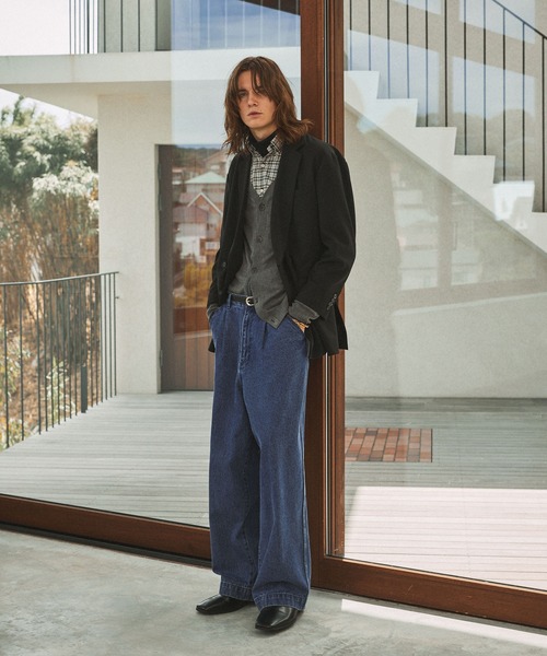 EMMA CLOTHES（エマクローズ） ジーンズ タックワイドワークスラックス