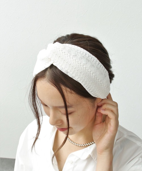 Three Four Time ヘアバンド レースターバン（Flourl