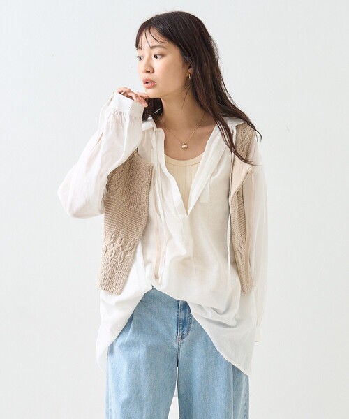 スモックブラウス THE SHINZONE シンゾーン ガーゼスモックブラウス GAZE SMOCK