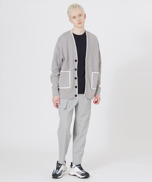 LOVELESS カーディガン 「UNISEX」エンブロイラインカーディガン