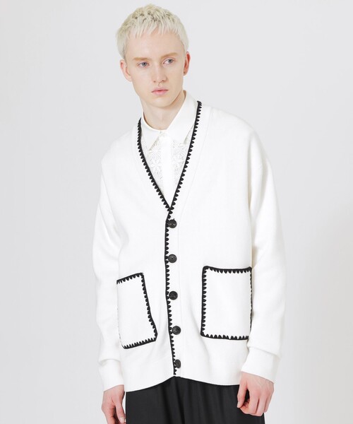 LOVELESS カーディガン 「UNISEX」エンブロイラインカーディガン