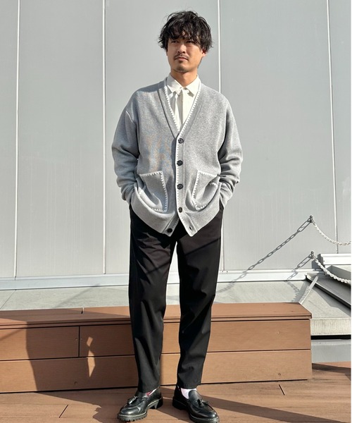 LOVELESS カーディガン 「UNISEX」エンブロイラインカーディガン