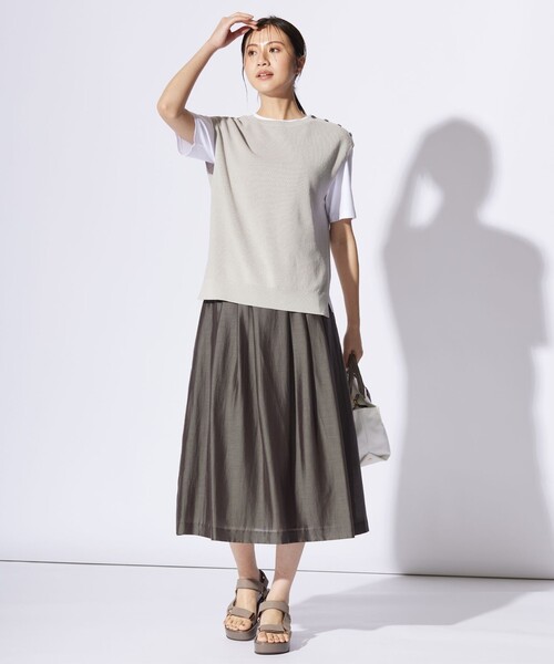 ベスト ジレ 「洗える」GIMA COTTON ニット ベスト レディース J.PRESS ベスト ジレ 「洗える」GIMA COTTON ニット レディース