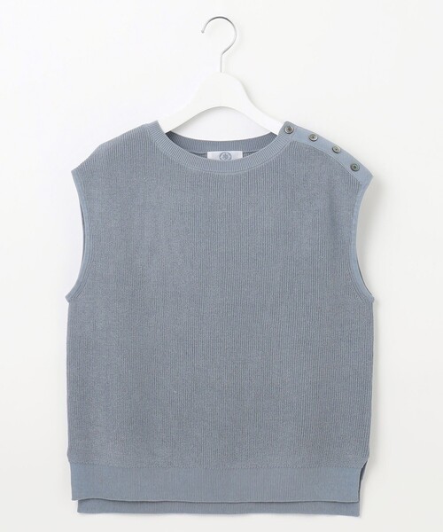 J.PRESS ベスト ジレ 「洗える」GIMA COTTON ニット レディース
