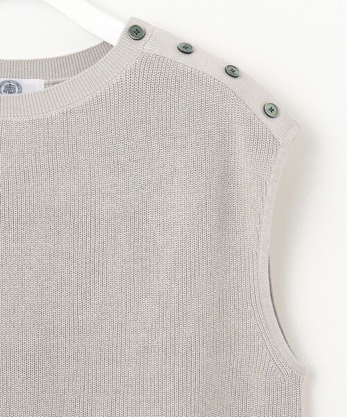 J.PRESS ベスト ジレ 「洗える」GIMA COTTON ニット レディース