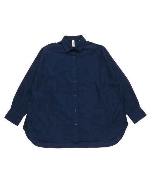 ブラウス シャツ 綿100% Wガーゼ BIGシルエット 長袖カジュアルシャツ レディース Pitta Re：） ブラウス シャツ 綿100% Wガーゼ BIGシルエット
