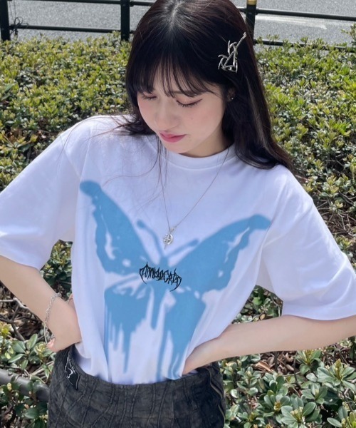 MAHAGRID tシャツ 「mahagrid/マハグリッド」 BUTTERFLY GOTH