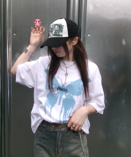 【mahagrid】24SS★ BUTTERFLY GOTH TEE BUTTERFLY GOTH TEE - mahagrid | 60% - Asian Fashion Online Store