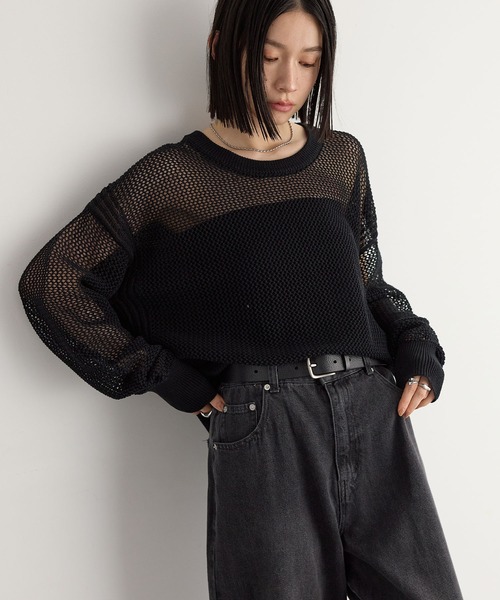 for/c（フォーシー） ニット セーター 「新色追加」メッシュニットプル