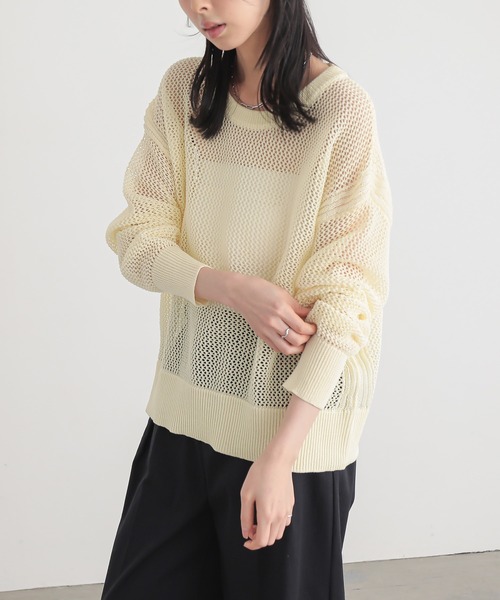 for/c（フォーシー） ニット セーター 「新色追加」メッシュニットプル