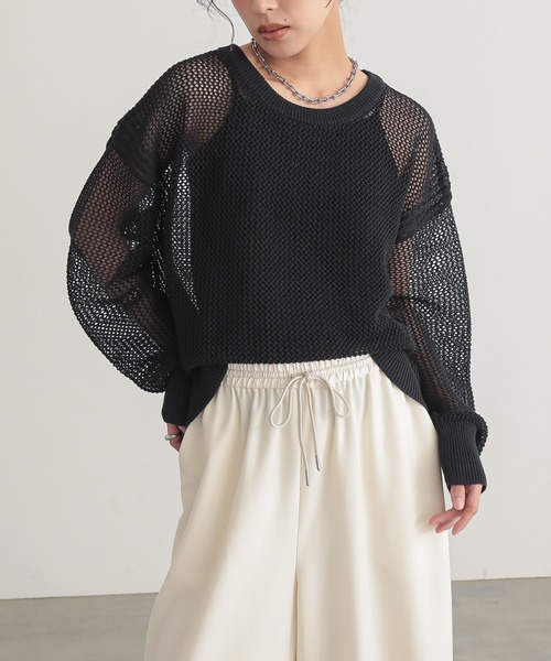 for/c（フォーシー） ニット セーター 「新色追加」メッシュニットプル