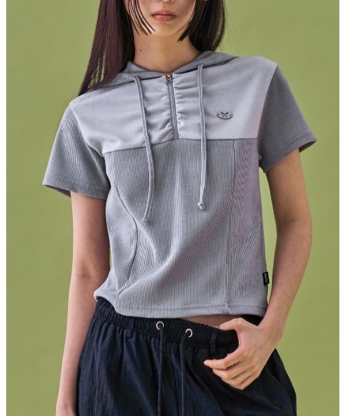 tシャツ NASTY FANCY CLUB／ベーシックハーフZIP フーディーTシャツ 2116657 レディース