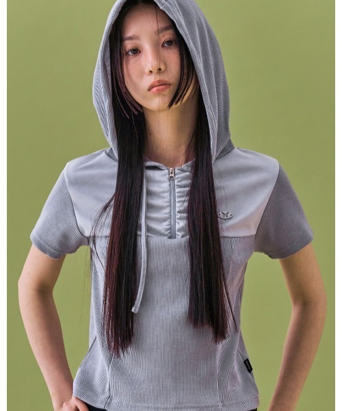 tシャツ NASTY FANCY CLUB／ベーシックハーフZIP フーディーTシャツ 2116657 レディース FANCY CLUB tシャツ NASTY CLUB／ベーシックハーフZIP
