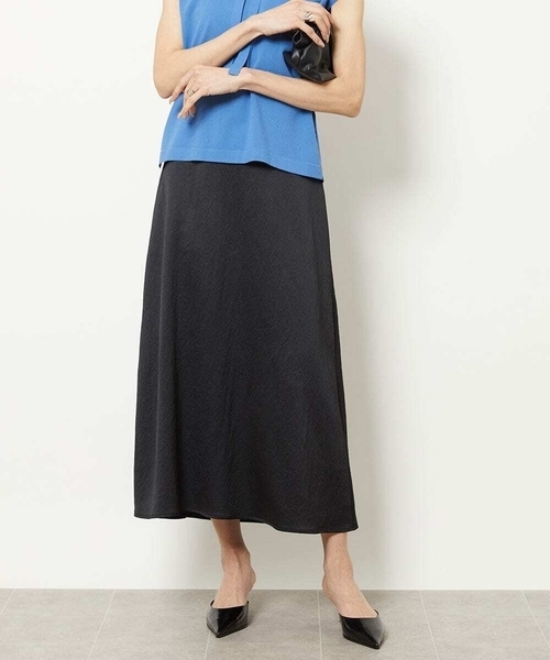 ミッシェルクラン（MICHEL ）/［セットアップ対応］アンティークサテンスカート MICHEL KLEIN（ミッシェルクラン） スカート 「セットアップ対応