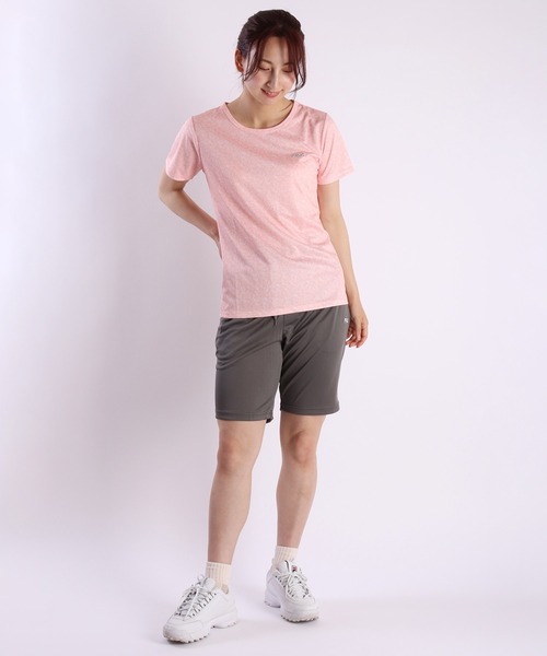 FILA パジャマ ルームウェア パウダーメッシュ 小花総柄 半袖