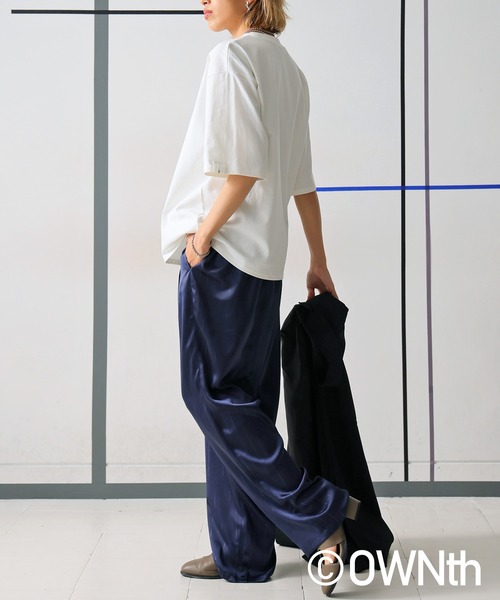 OWNth パンツ ストライプワイドパンツ レディース : ZOZOTOWN