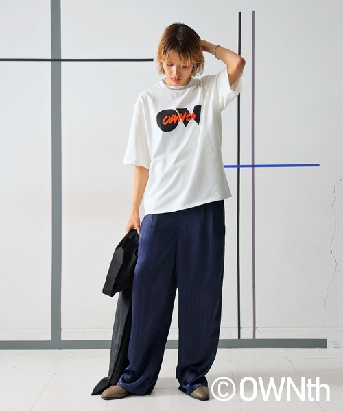 OWNth パンツ ストライプワイドパンツ レディース : ZOZOTOWN