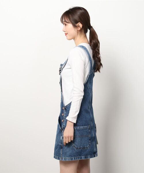 TOMMY JEANS」 サロペットスカート LARGE ブルー レディース  