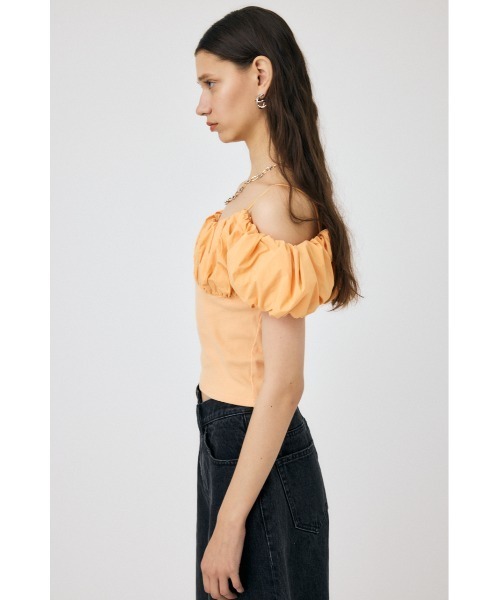 MOUSSY（マウジー） tシャツ VOLUME SLEEVE DOCKING トップス