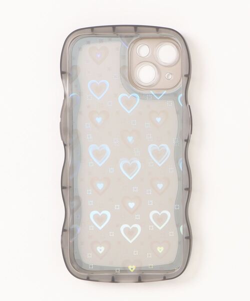 スマホケース 「 ammy. / エイミードット 」クリア ウェーブ ハート型