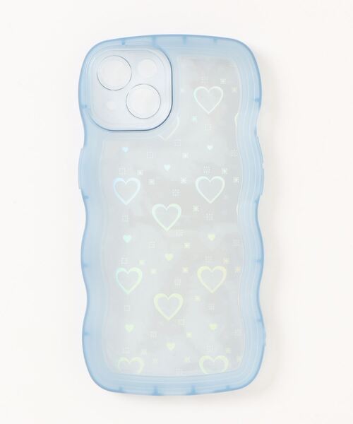 スマホケース 「 ammy. / エイミードット 」クリア ウェーブ ハート型