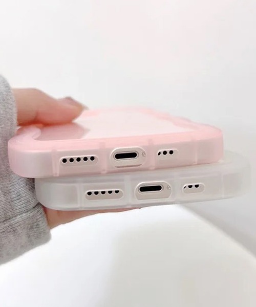 スマホケース 「 ammy. / エイミードット 」クリア ウェーブ ハート型