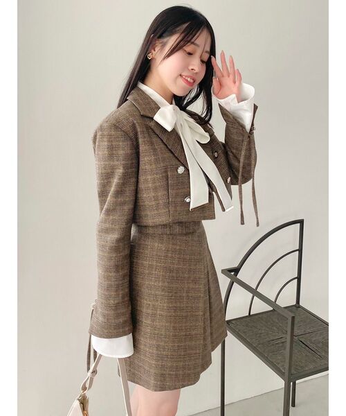 dazzlin スカート 「セットアップ対応」タックフレア