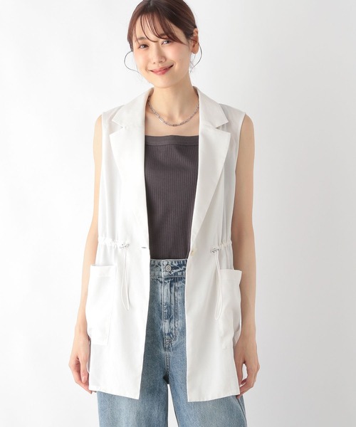 GLOBAL WORK ベスト ジレ MATINEE LINE/ウエストドロストジレ