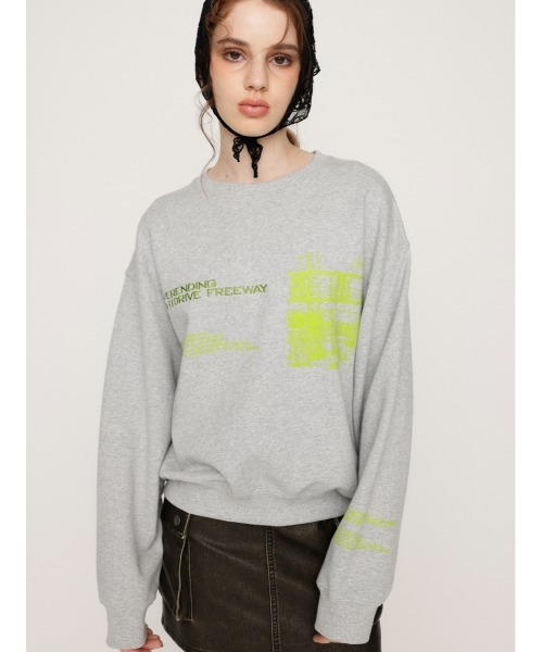 shadows スウェット 2 トレーナー MOUSSY トレーナー スウェット SHADOW プルオーバー レディース