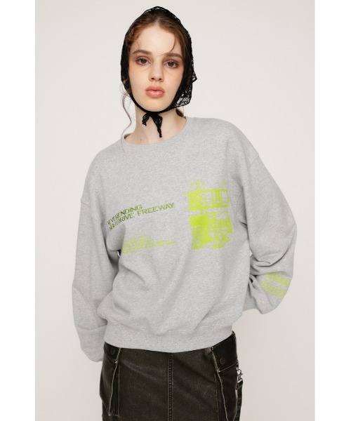 トレーナー スウェット 「WEB限定カラーあり」PHOTO LOGO SW TOPS フォト ロゴ スウェット トップス レディース SLY（スライ）の「【WEB限定カラーあり】PHOTO LOGO SW TOPS
