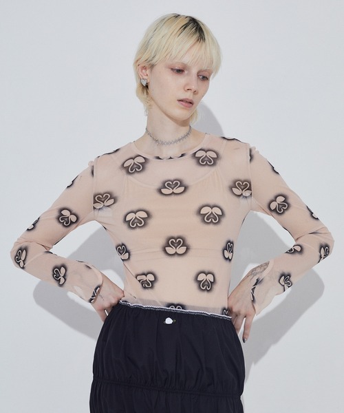 tシャツ SWAN Print Skin Top レディース