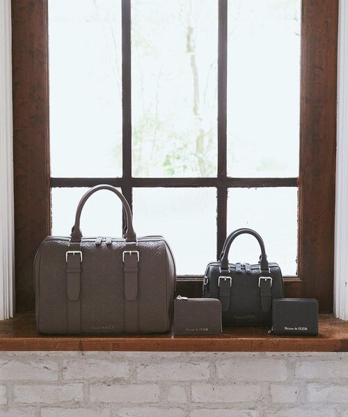 メゾンドフルール モノグラムボストンバック ブラウン メゾン ド フルール Maison de FLEUR EC限定モノグラムベルト