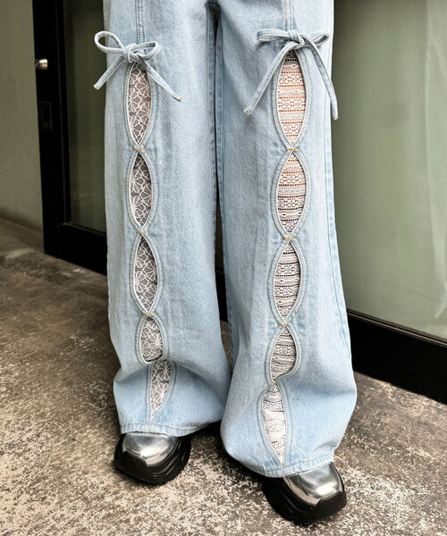 HELLO.SANFRANCISCO オーバーレース　ビスチェ　パンツ　セット HELLO.SANFRANCISCO オーバーレース ビスチェ パンツ セット ハロー
