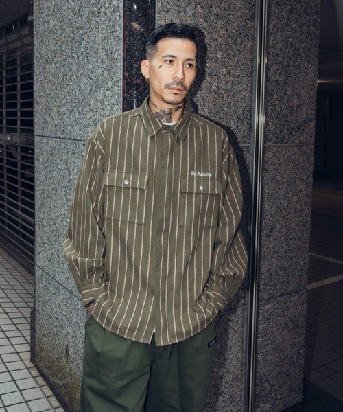 Subciety シャツ Flannel stripe shirt メンズ レディース