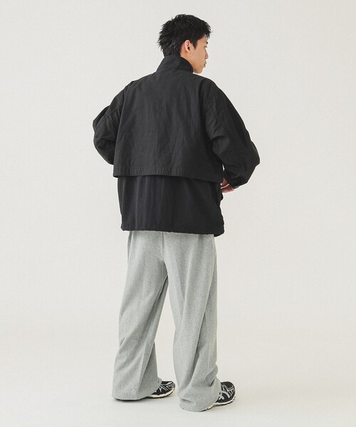 BEAMS ブルゾン アウター バックサテン レイヤード M-65 メンズ